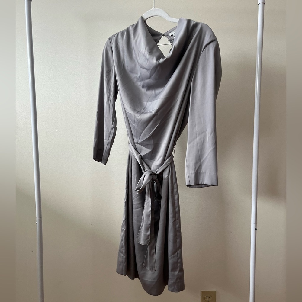 NWT Silver Cowl-neck H&M Dress Sz 4